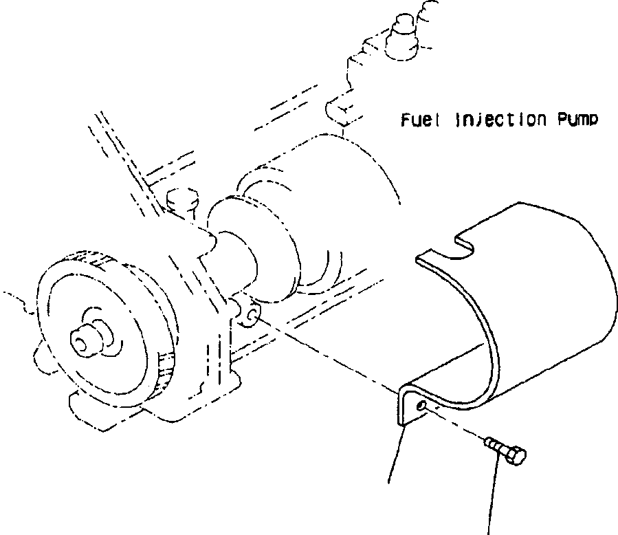 Excavators Komatsu / PC400LC-6LK/HD-6LK S/N A83001-A84000(PC4006MC) / FUEL PUMP COVER(A-134 : E7ZZD125.001)
