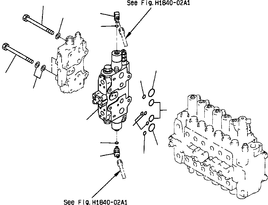 Excavators Komatsu / PC400LC-6LK/HD-6LK S/N A83001-A84000(PC4006MC) / FIG NO. H0120-01A4 MAIN VALVE ADDITIONAL SERVICE VALVE KIT - 1 ACTUATOR(H-022 : H0120X30.075)