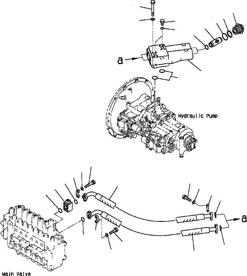 Excavators Komatsu / PC400LC-6LK/HD-6LK S/N A83001-A84000(PC4006MC) / FIG NO. H0312-01A0A DELIVERY LINE(H-036 : H0312X40.005)