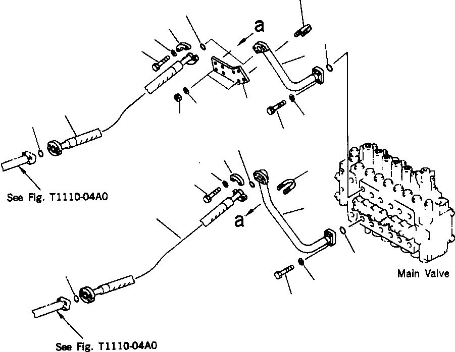 Excavators Komatsu / PC400LC-6LK/HD-6LK S/N A83001-A84000(PC4006MC) / FIG NO. H1220-02A0 ARM AND BUCKET LINE VALVE BUCKET LINE(H-054 : H1220X40.003)