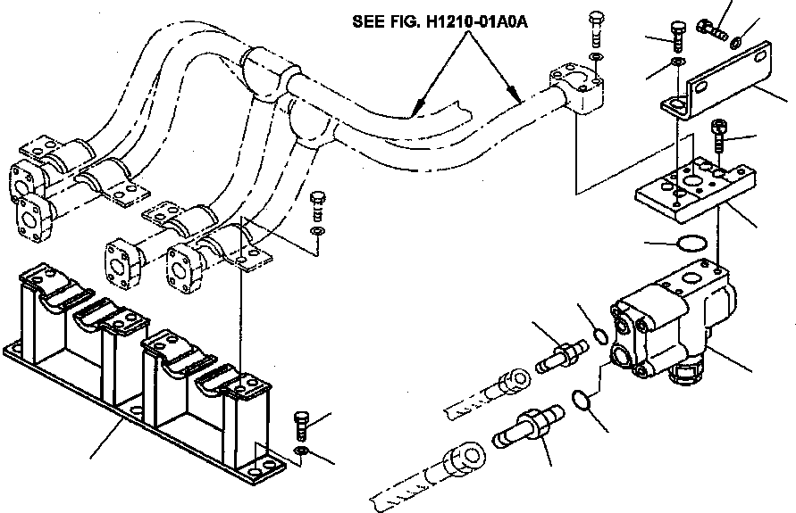 Excavators Komatsu / PC400LC-6LK/HD-6LK S/N A83001-A84000(PC4006MC) / FIG NO. H1240-01A0A DRIFT PREVENTIVE UNIT BOOM(H-056 : H1240X40.006)