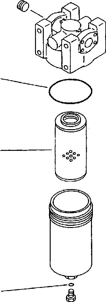Excavators Komatsu / PC400LC-6LK/HD-6LK S/N A83001-A84000(PC4006MC) / FIG NO. H1270-51A0 ATTACHMENT LINE RETURN FILTER(H-082 : H1270X30.006)