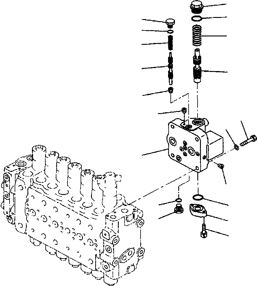 Excavators Komatsu / PC400LC-6LK/HD-6LK S/N A83001-A84000(PC4006MC) / FIG NO. H0120-60A0 MAIN VALVE (10/12)(H-134 : H0120X40.064)