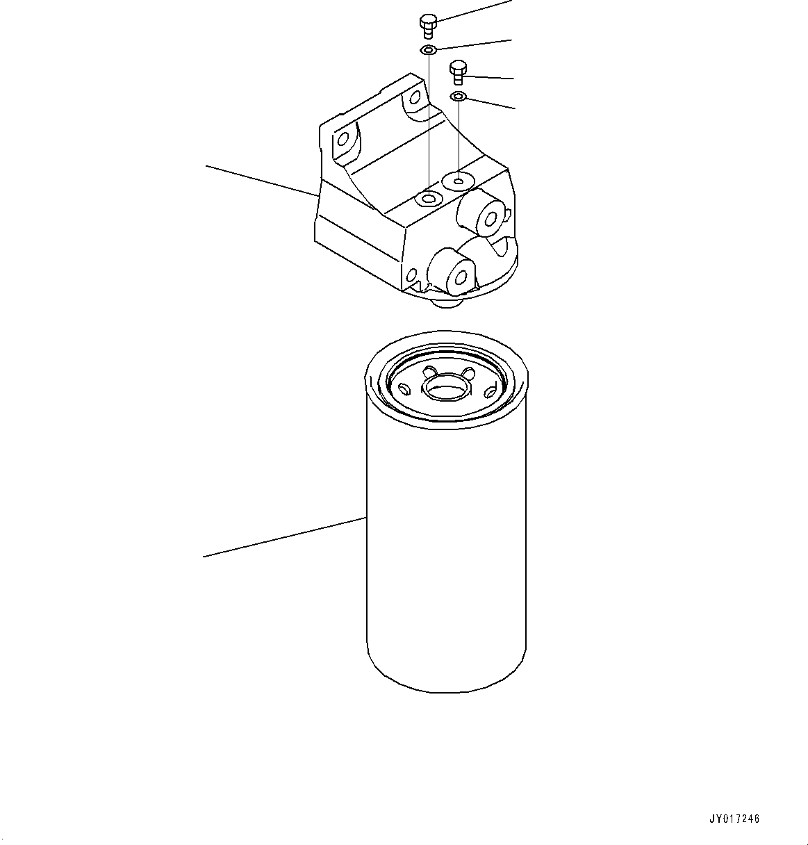 Komatsu parts book diagram for PC490LC-10 S/N 80001-UP: FUEL SUPPLY PIPING, PRE FILTER CARTRIDGE