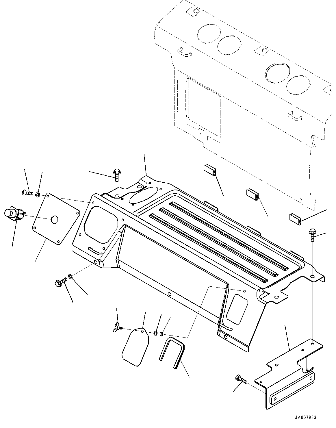 Komatsu parts book diagram for PC490LC-10 S/N 80001-UP: CAB IN PARTS, LUGGAGE PLATE AND CIGARETTE LIGHTER