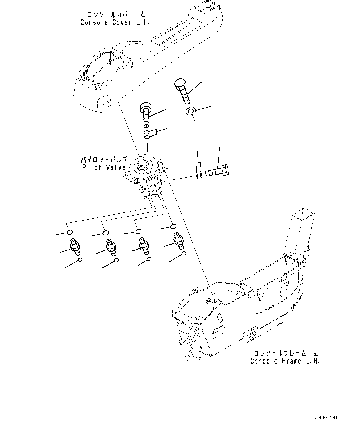Komatsu parts book diagram for PC490LC-10 S/N 80001-UP: FLOOR FRAME GROUP, WITH ADDITIONAL ACTUATOR PIPING, ACCUMULATOR, FLOOR, PPC VALVE MOUNTING FOR WORK EQUIPMENT, LHS