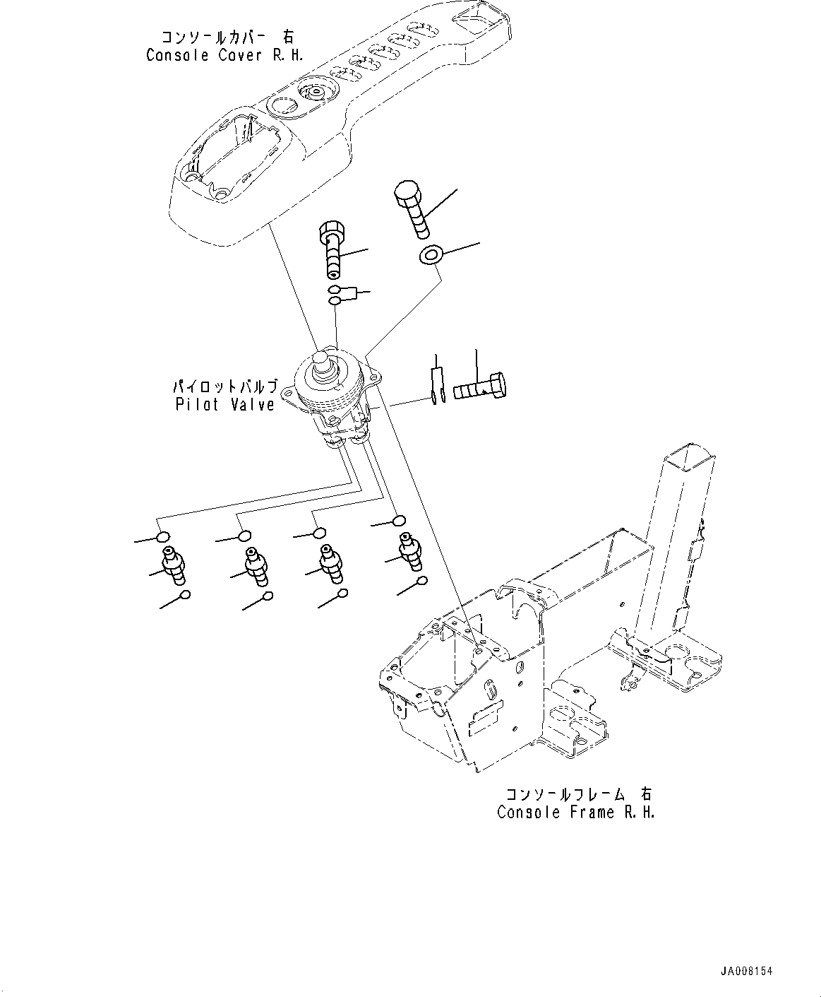Komatsu parts book diagram for PC490LC-10 S/N 80001-UP: FLOOR FRAME GROUP, WITH ADDITIONAL ACTUATOR PIPING, ACCUMULATOR, FLOOR, PPC VALVE MOUNTING FOR WORK EQUIPMENT, RHS