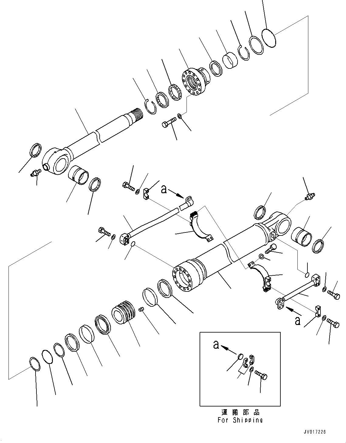 Komatsu parts book diagram for PC490LC-10 S/N 80001-UP: ARM, 4000MM, WITH QUICK COUPLER, KUK, BUCKET CYLINDER