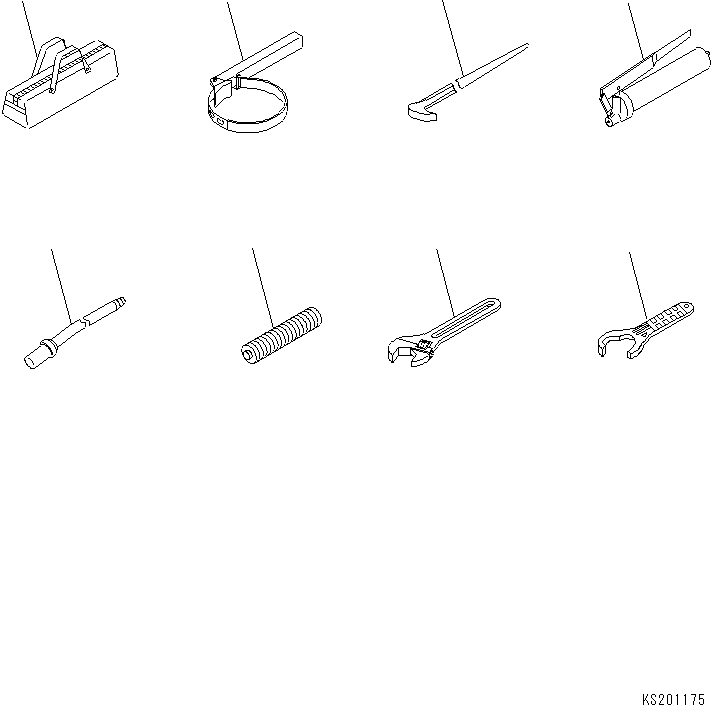 Komatsu parts book diagram for PC490LC-10 S/N 80001-UP: TOOL SET