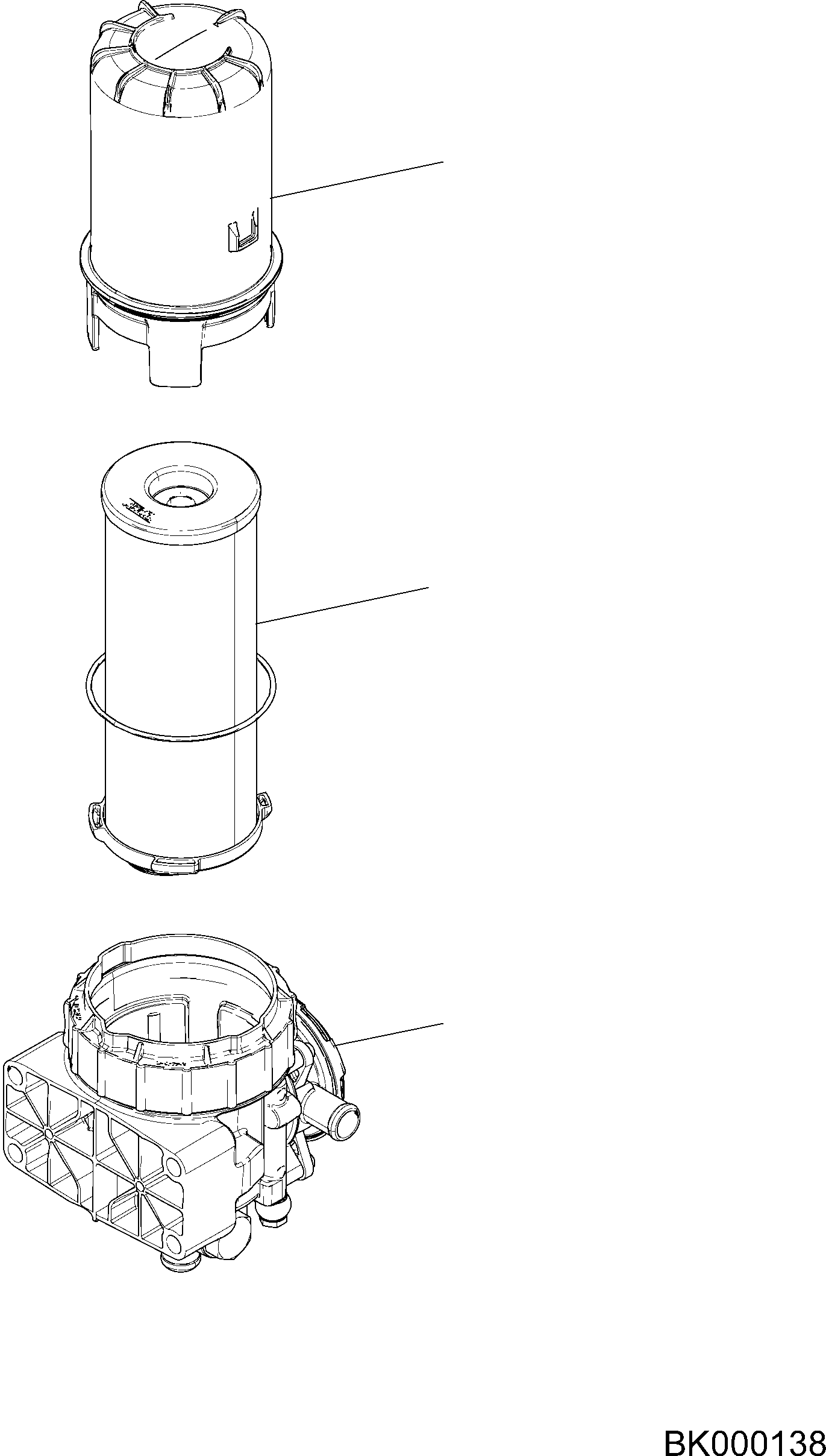 Komatsu parts book diagram for PC490LC-10 S/N K60001-UP: AIR CLEANER, WITH REFUEL PUMP (2/2)