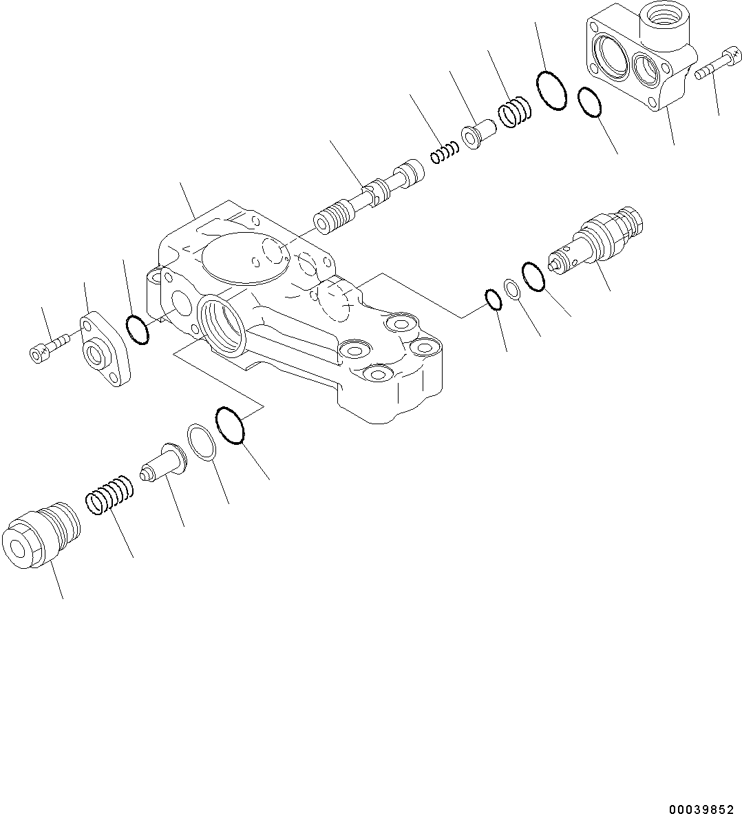 Komatsu parts book diagram for PC490LC-10 S/N K60001-UP: ANTI-DROP VALVE, BOOM 6700MM AND ARM 2400MM, BOOM ANTI-DROP VALVE