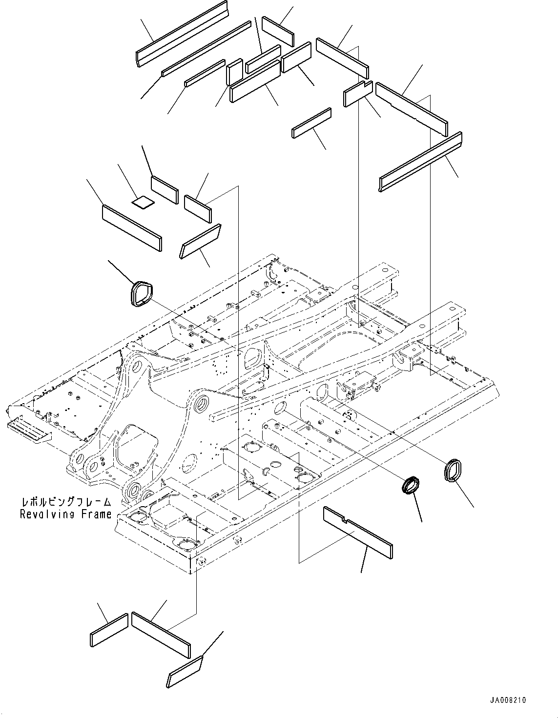 Komatsu parts book diagram for PC490LC-10 S/N K60001-UP: REVOLVING FRAME, (2/2)
