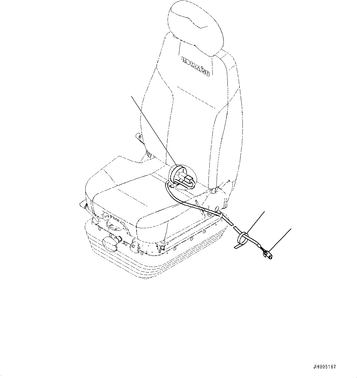 Komatsu parts book diagram for PC490LC-10 S/N K60001-UP: OPERATORґS SEAT, (2/2)