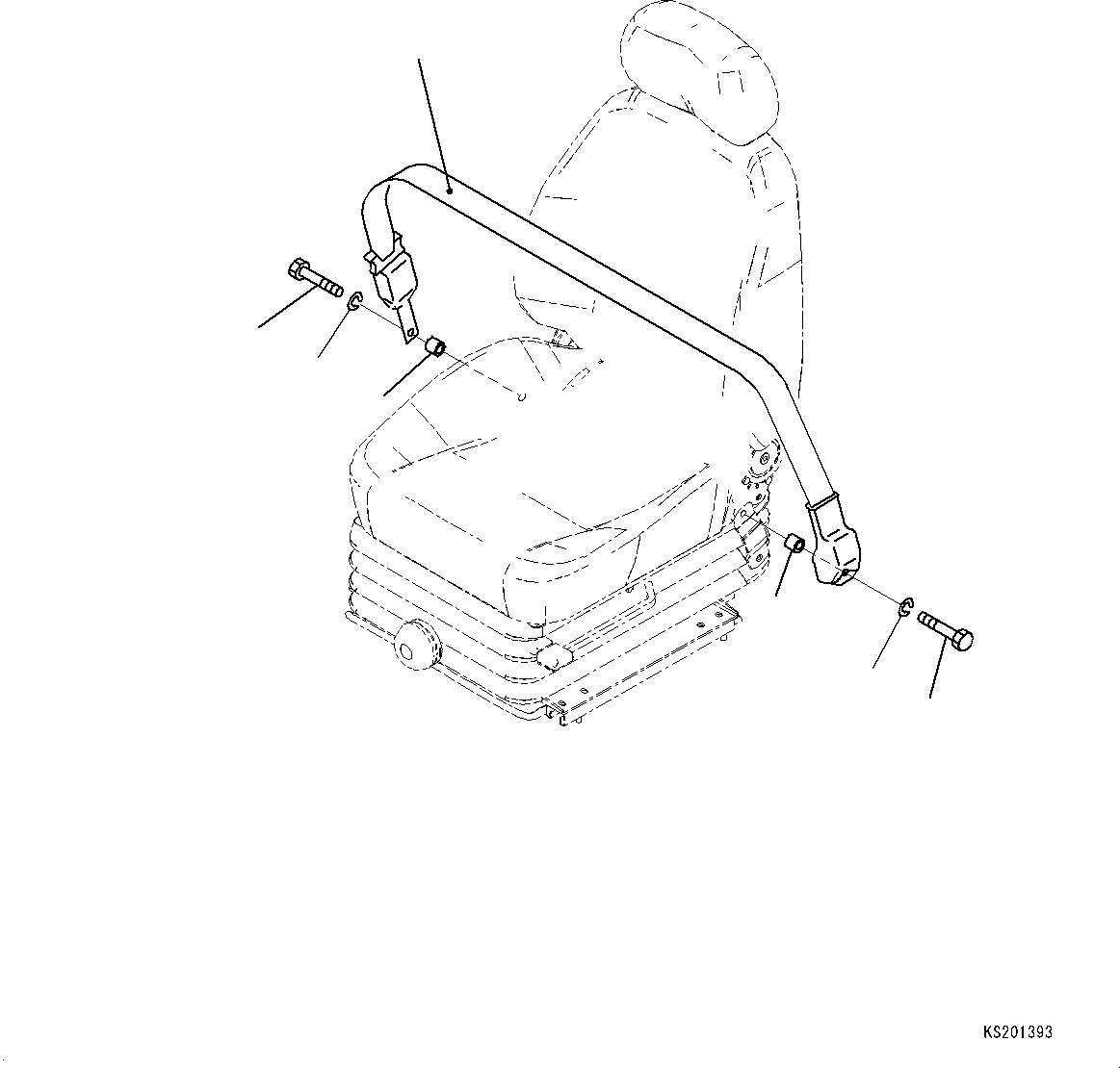 Komatsu parts book diagram for PC490LC-10 S/N K60001-UP: SEAT BELT