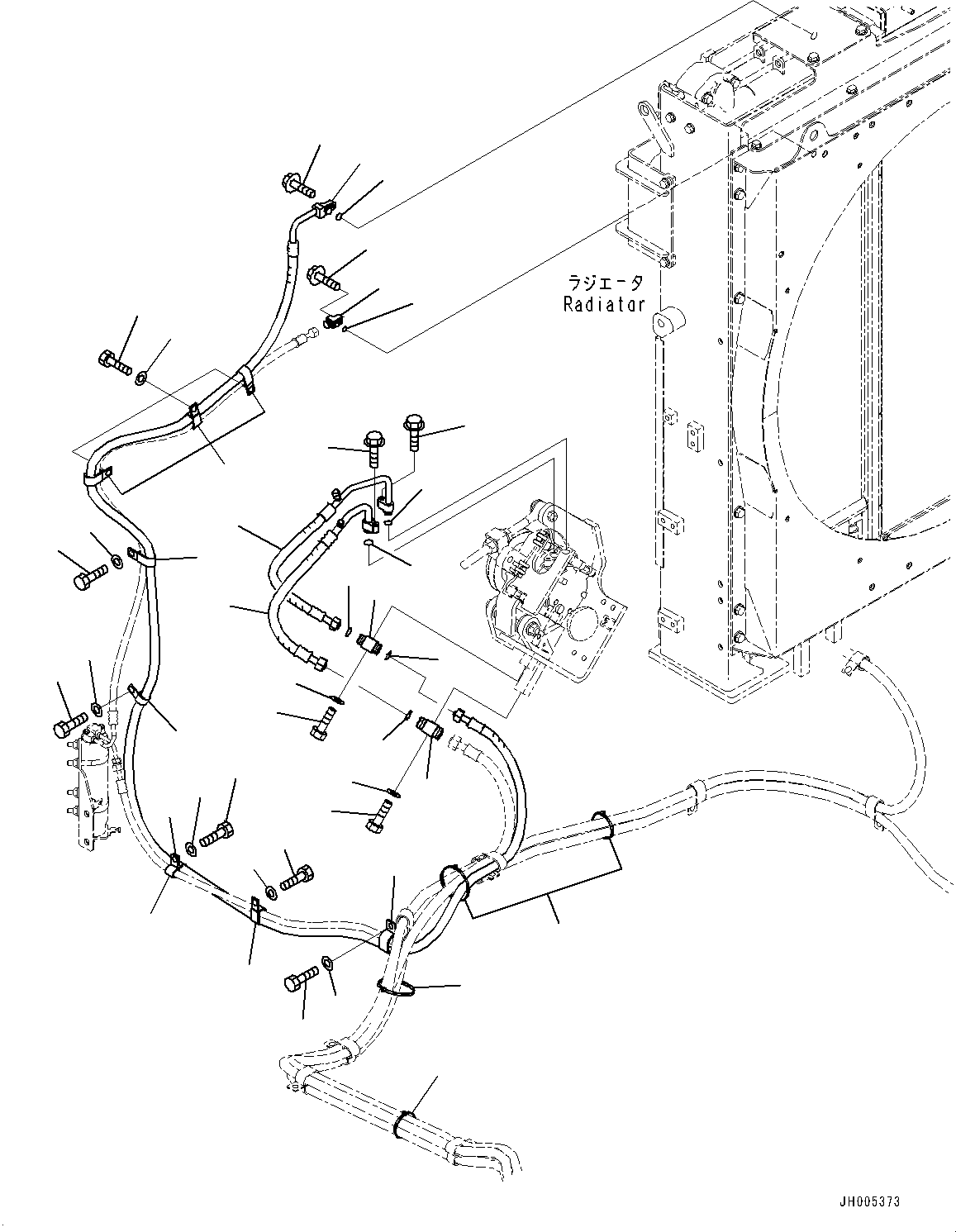 Komatsu parts book diagram for PC490LC-10 S/N K60001-UP: AIR CONDITIONER UNIT, COOLER PIPING