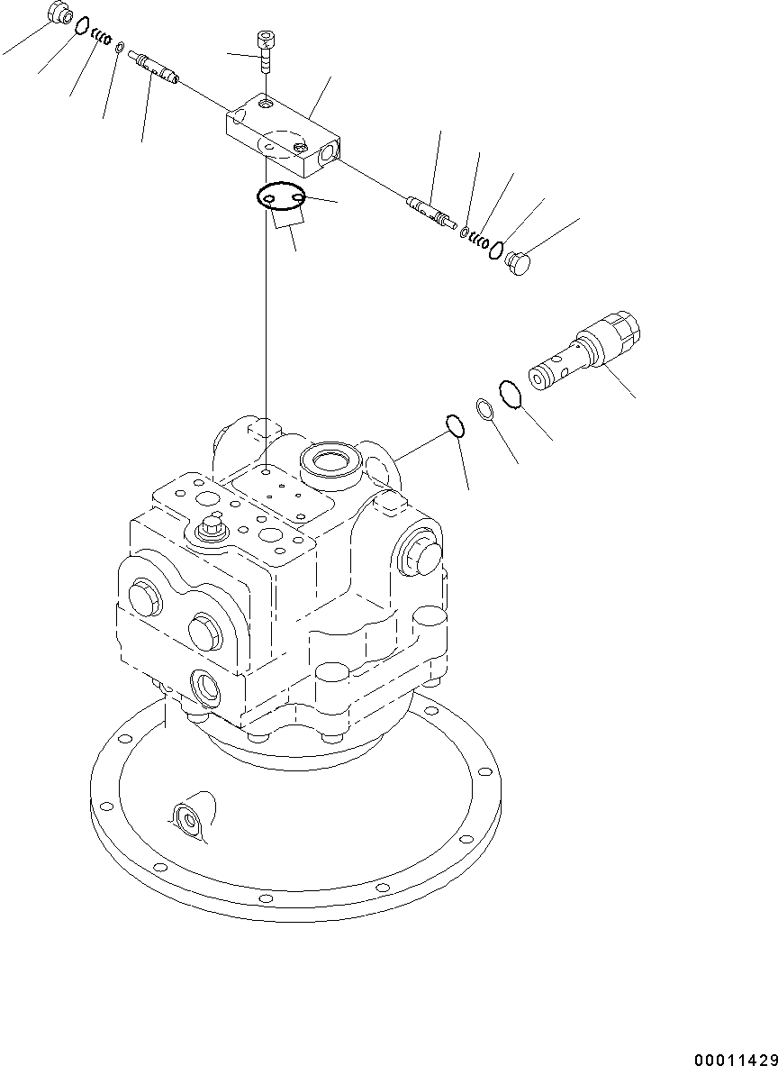 Komatsu parts book diagram for PC490LC-10 S/N K60001-UP: SWING MACHINERY, INNER PARTS, SWING MOTOR (3/3)