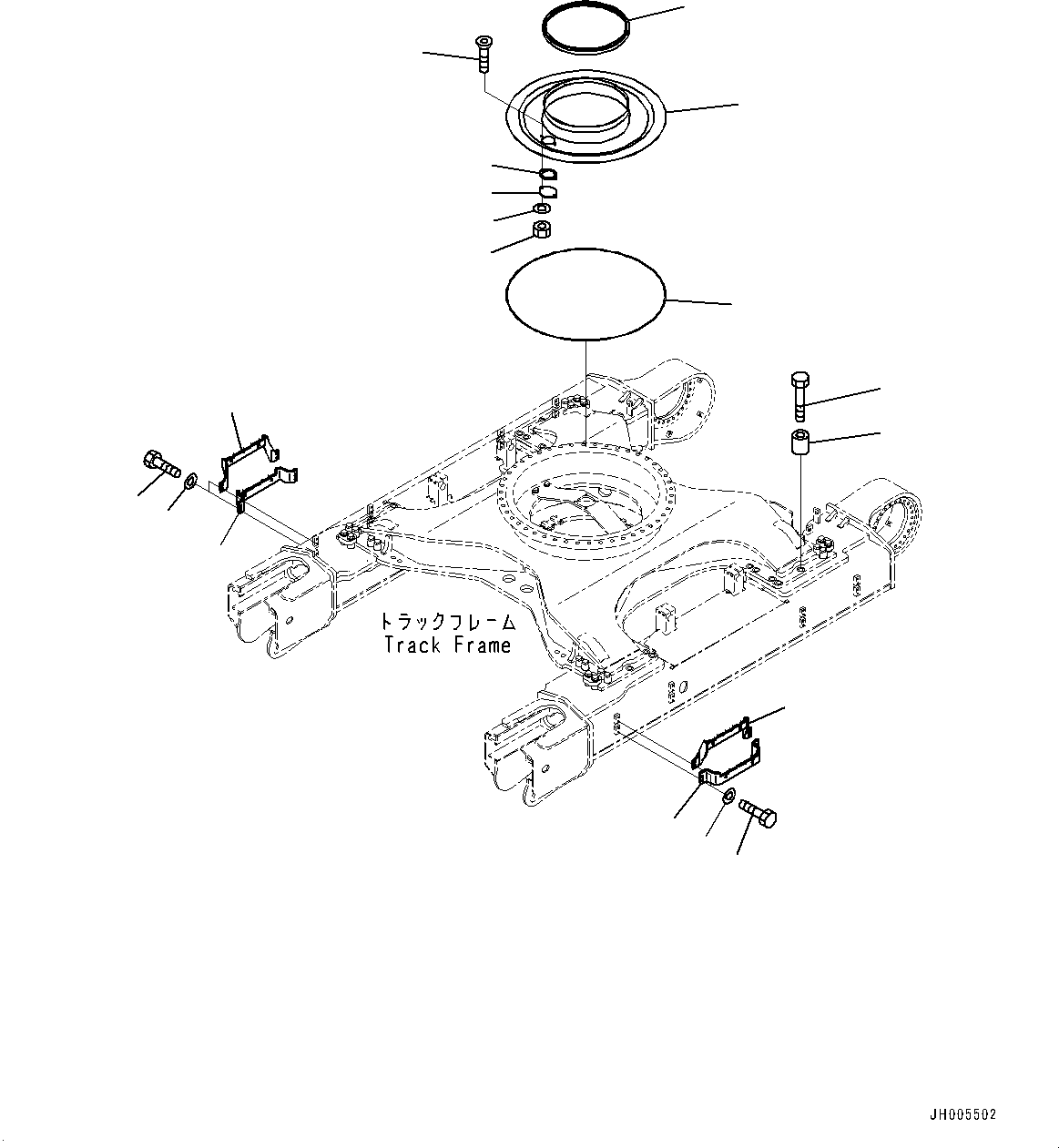Komatsu parts book diagram for PC490LC-10 S/N K60001-UP: TRACK FRAME, VARIABLE GAUGE TYPE, GREASE BATH AND MOUNTING PARTS, LC