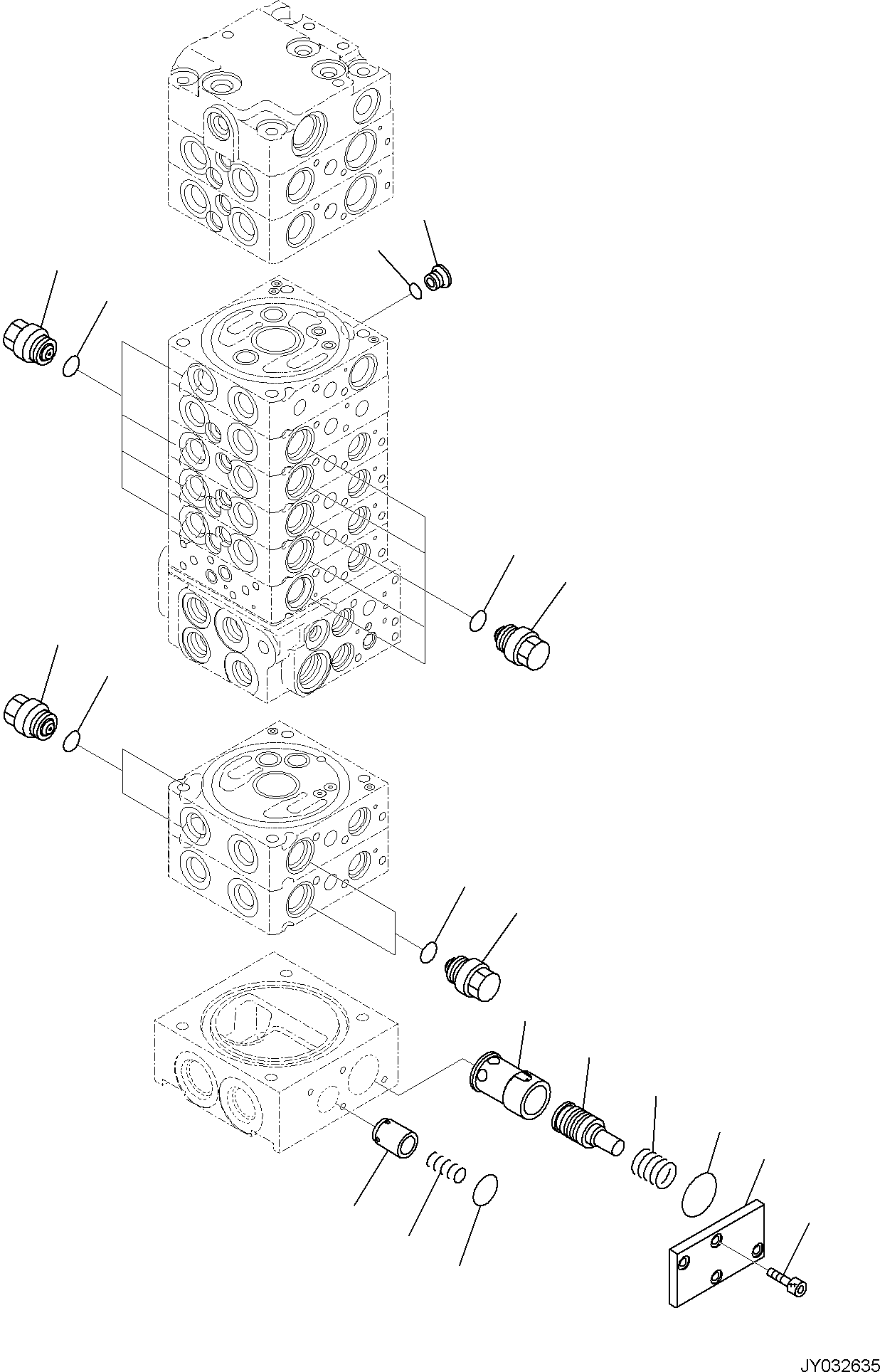 Excavators Komatsu / PC55MR-5E0 S/N F40001 AND UP(PC55MR5E) / CONTROL VALVE, 10-VALVE (13/26)(H0120-001013 : H0120-001013)