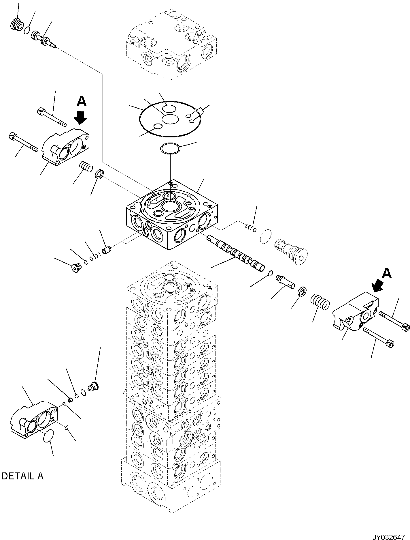 Excavators Komatsu / PC55MR-5E0 S/N F40001 AND UP(PC55MR5E) / CONTROL VALVE, 10-VALVE (25/26)(H0120-002025 : H0120-002025)