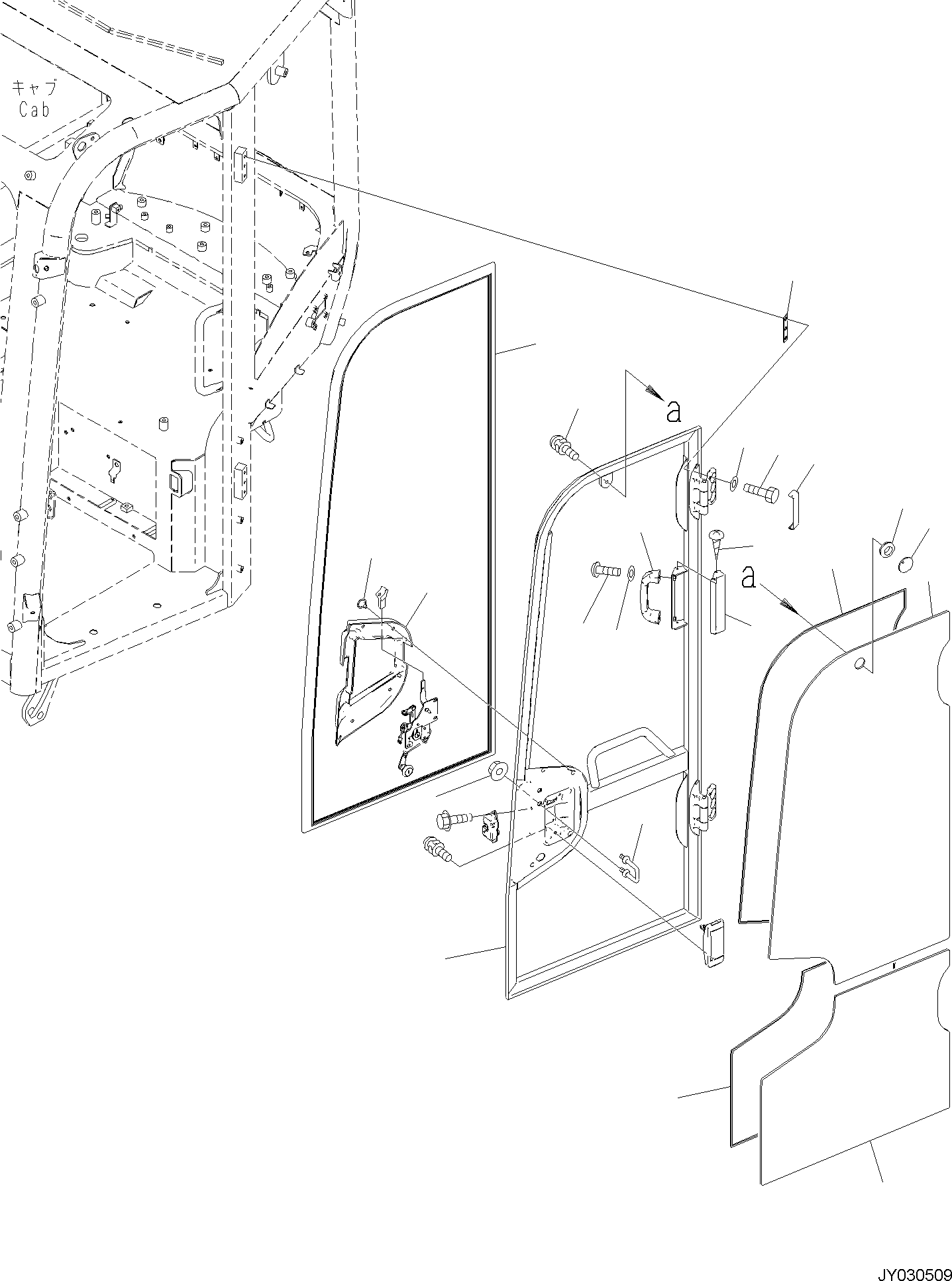 Excavators Komatsu / PC55MR-5E0 S/N F40001 AND UP(PC55MR5E) / CAB, DOOR(K0210-001004 : K0210-001004)