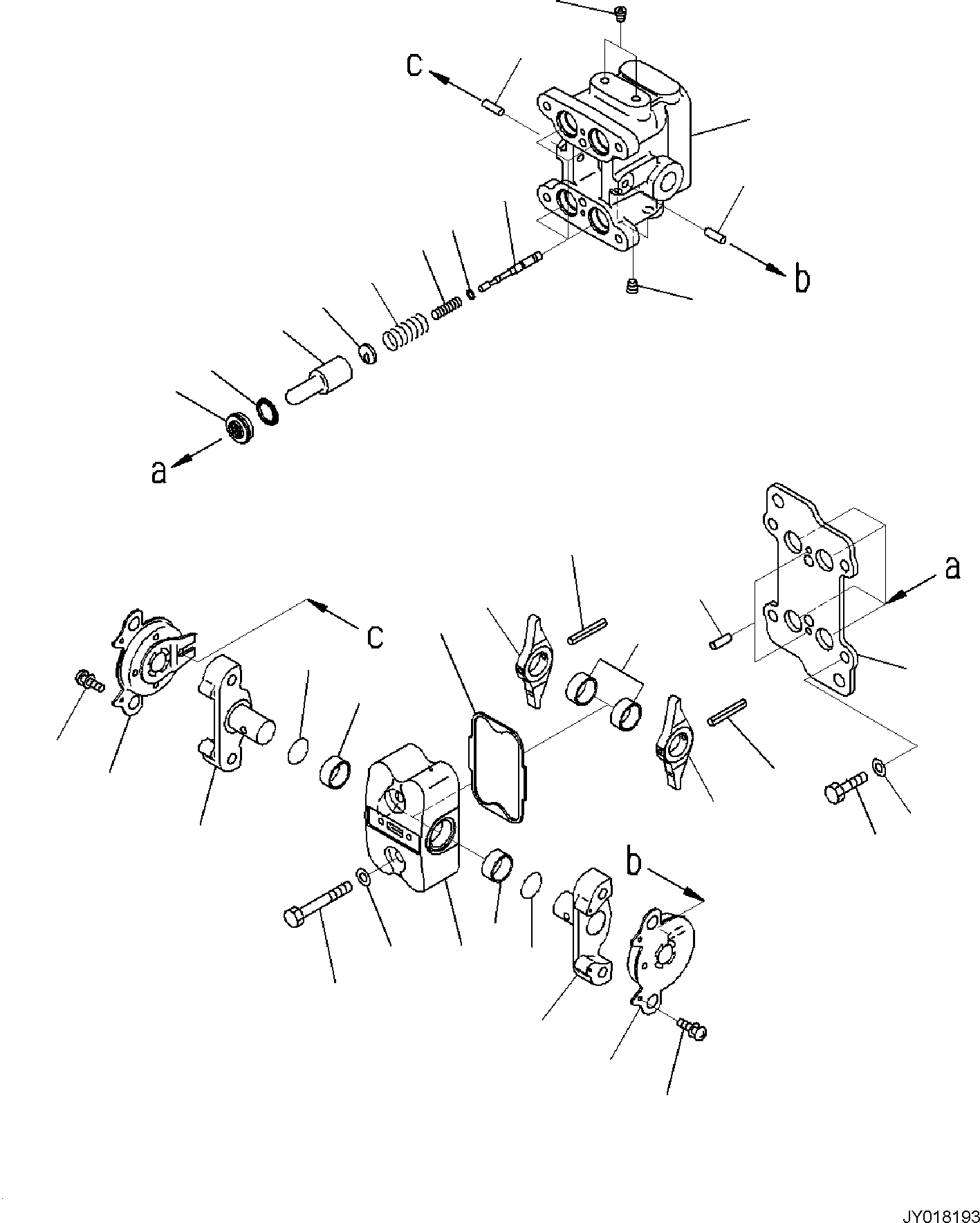 Excavators Komatsu / PC55MR-5E0 S/N F40001 AND UP(PC55MR5E) / CAB, PPC VALVE FOR TRAVEL(K0210-001013 : K0210-001013)