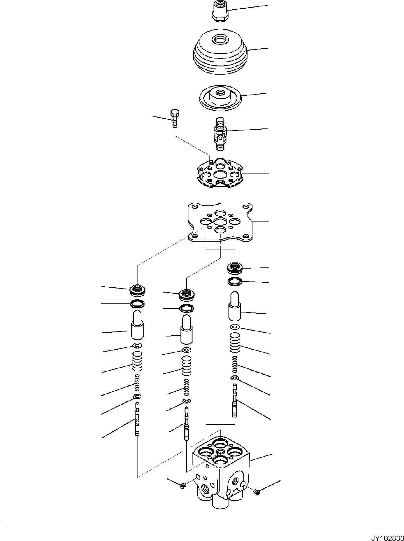 Excavators Komatsu / PC55MR-5E0 S/N F40001 AND UP(PC55MR5E) / CAB, PPC VALVE FOR WORK EQUIPMENT, R.H.(K0210-003023 : K0210-003023)
