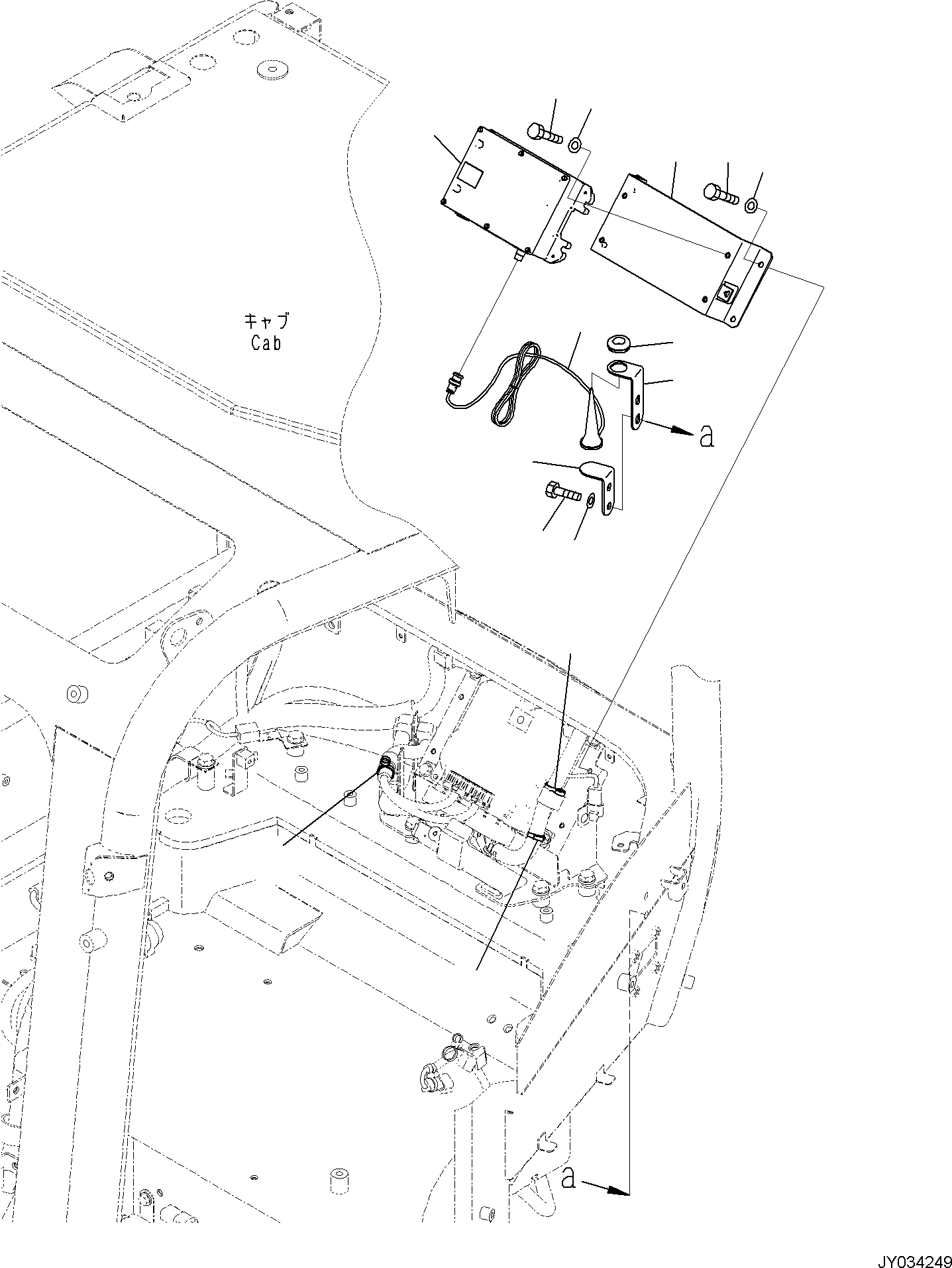 Excavators Komatsu / PC55MR-5E0 S/N F40001 AND UP(PC55MR5E) / CAB, KOMTRAX CONTROLLER AND ANTENNA(K0210-001039 : K0210-001039)