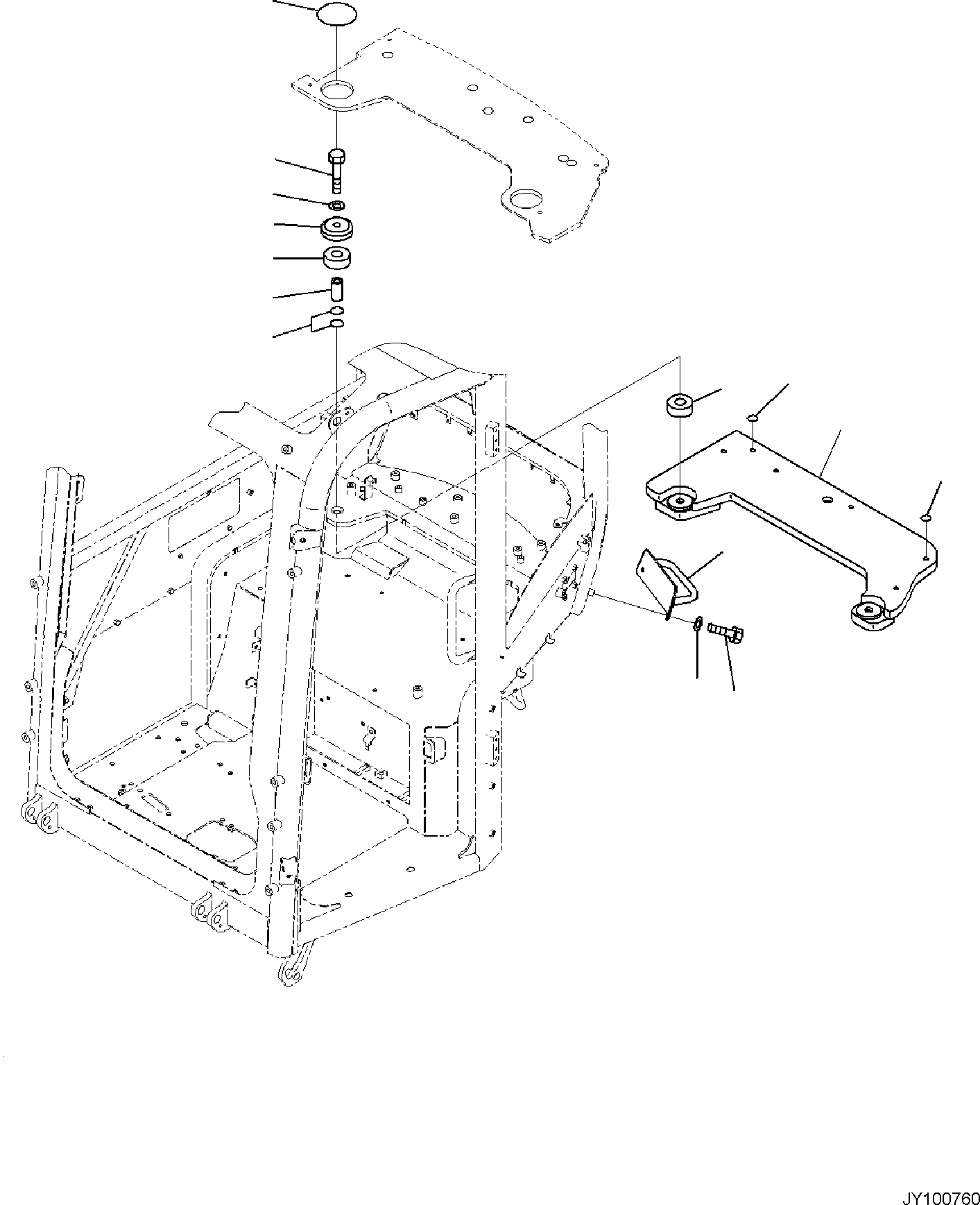Excavators Komatsu / PC55MR-5E0 S/N F40001 AND UP(PC55MR5E) / CAB, CAB MOUNTING(K0210-003045 : K0210-003045)