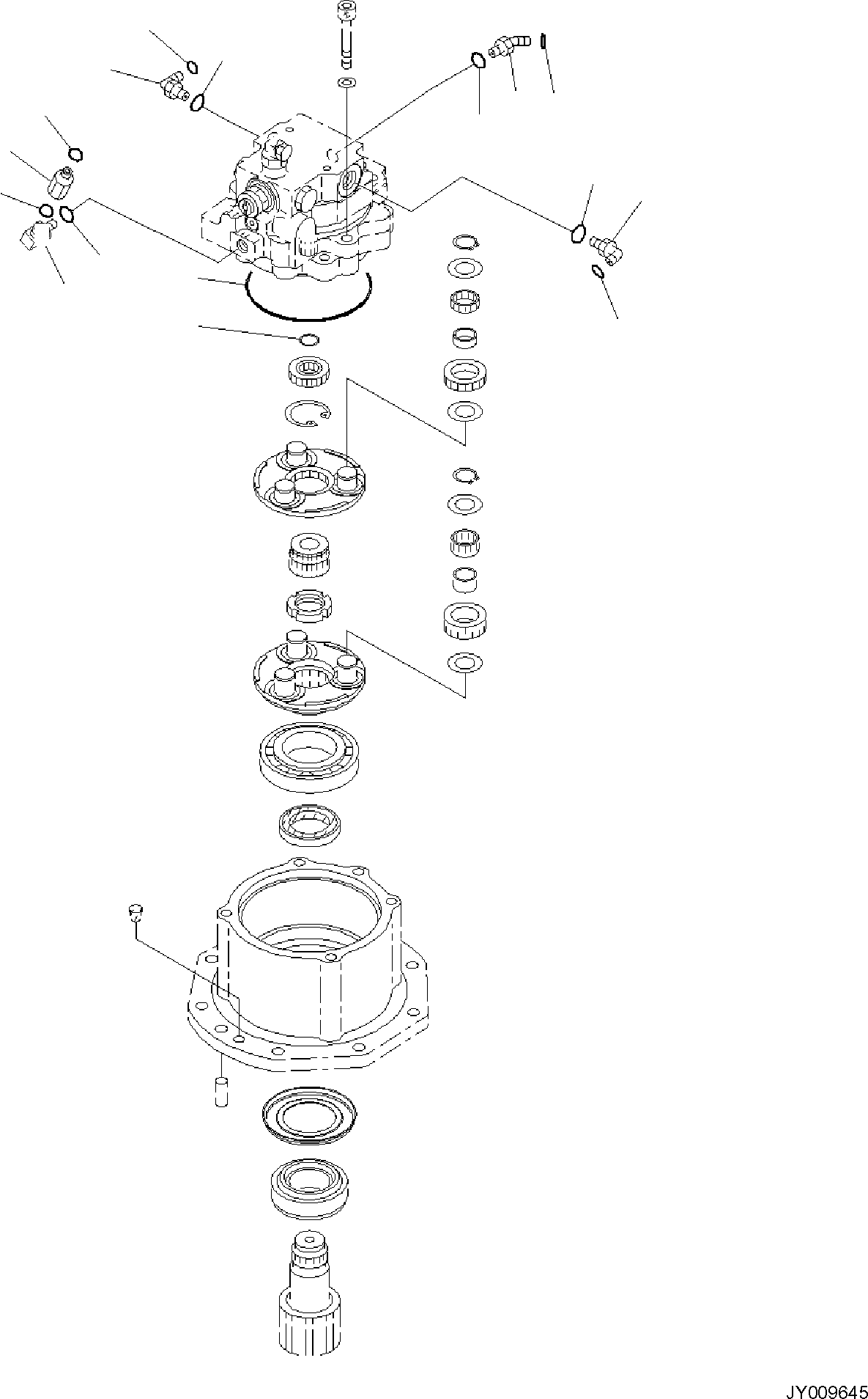Excavators Komatsu / PC55MR-5E0 S/N F40001 AND UP(PC55MR5E) / SWING MACHINERY AND MOTOR, CONNECTING PARTS(N1200-001005 : N1200-001005)