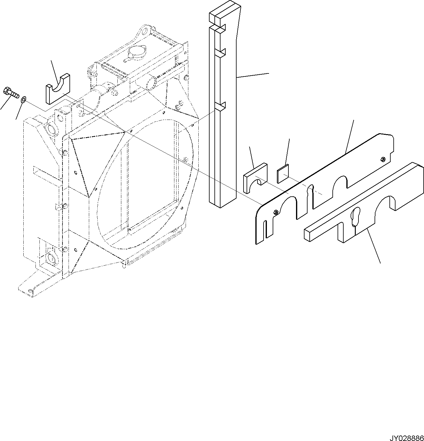 Komatsu parts book diagram for PC55MR-5E0 S/N 9101 AND UP: COOLING SYSTEM, SHEET