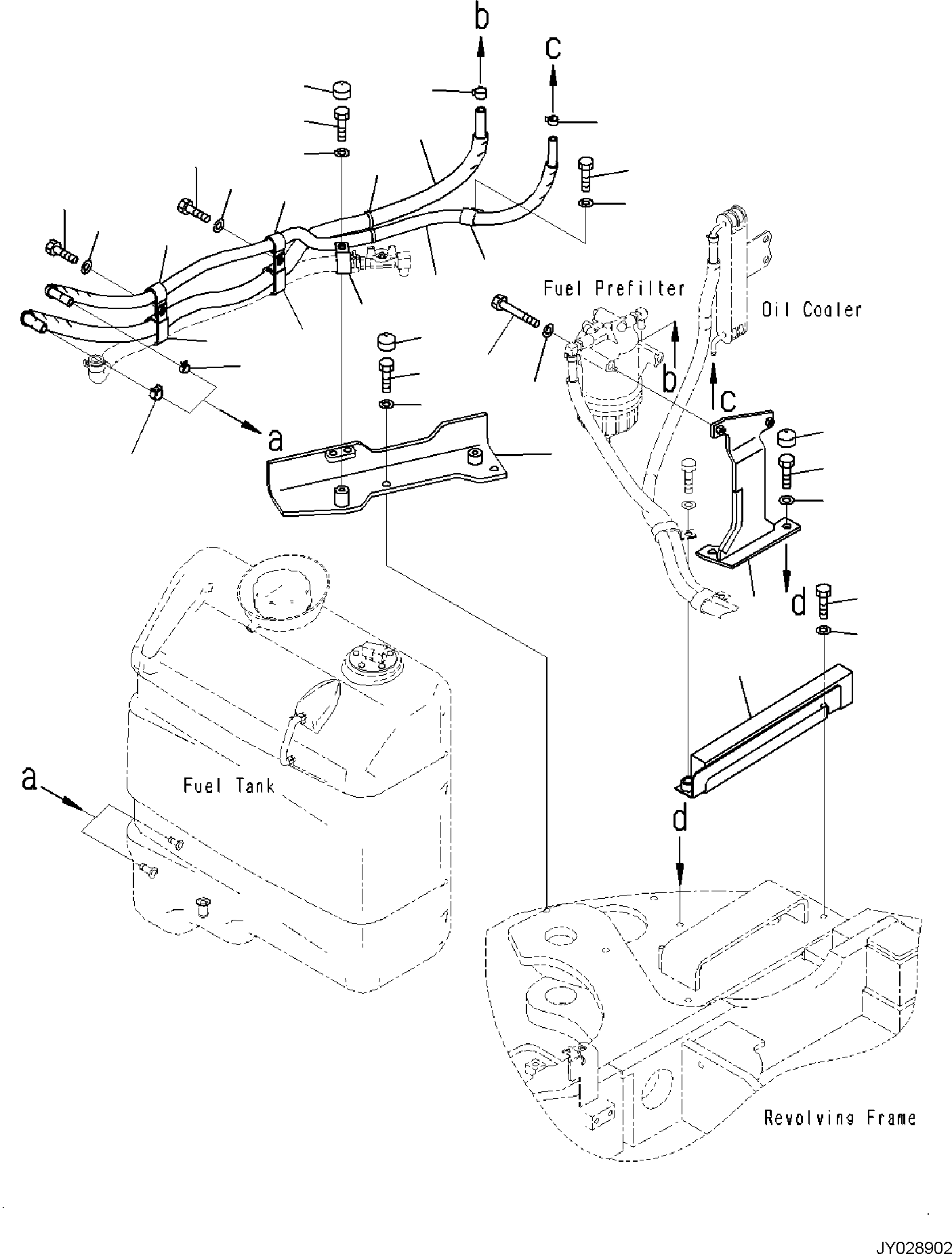 Excavators Komatsu / PC58MR-5E0 S/N F60001 AND UP(PC58MR5E) / FUEL TANK, FUEL PIPING (2/2)(D0100-001003 : D0100-001003)