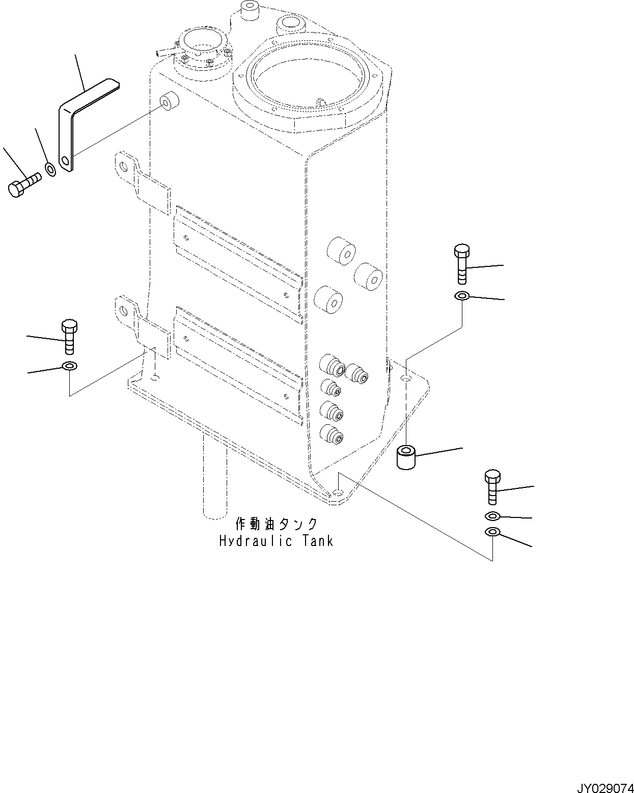 Excavators Komatsu / PC58MR-5E0 S/N F60001 AND UP(PC58MR5E) / HYDRAULIC TANK, HYDRAULIC TANK, MOUNTING(H0110-001003 : H0110-001003)