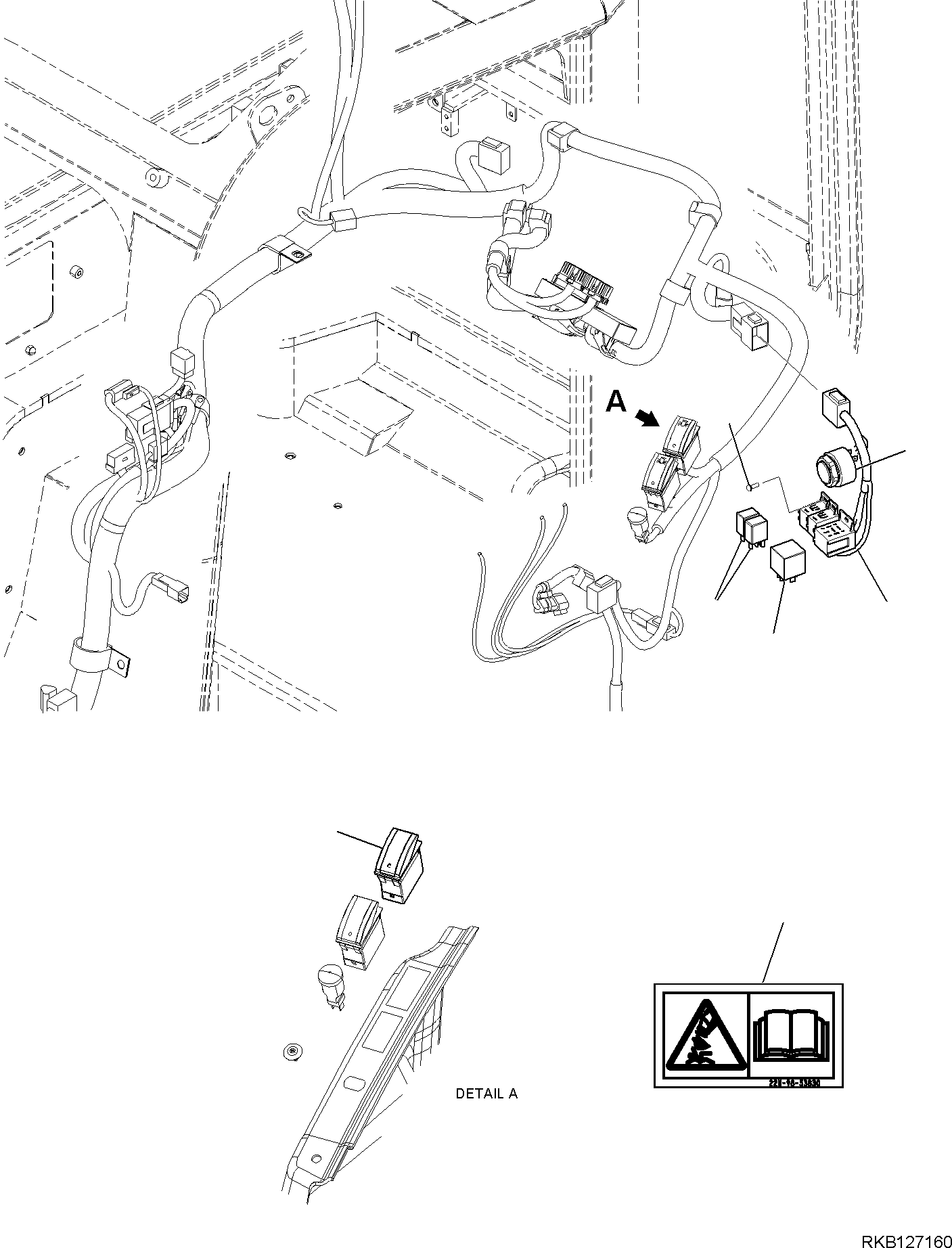 Excavators Komatsu / PC58MR-5E0 S/N F60001 AND UP(PC58MR5E) / QUICK HITCH VALVE, WIRING HARNESS(H0129-002003 : H0129-002003)