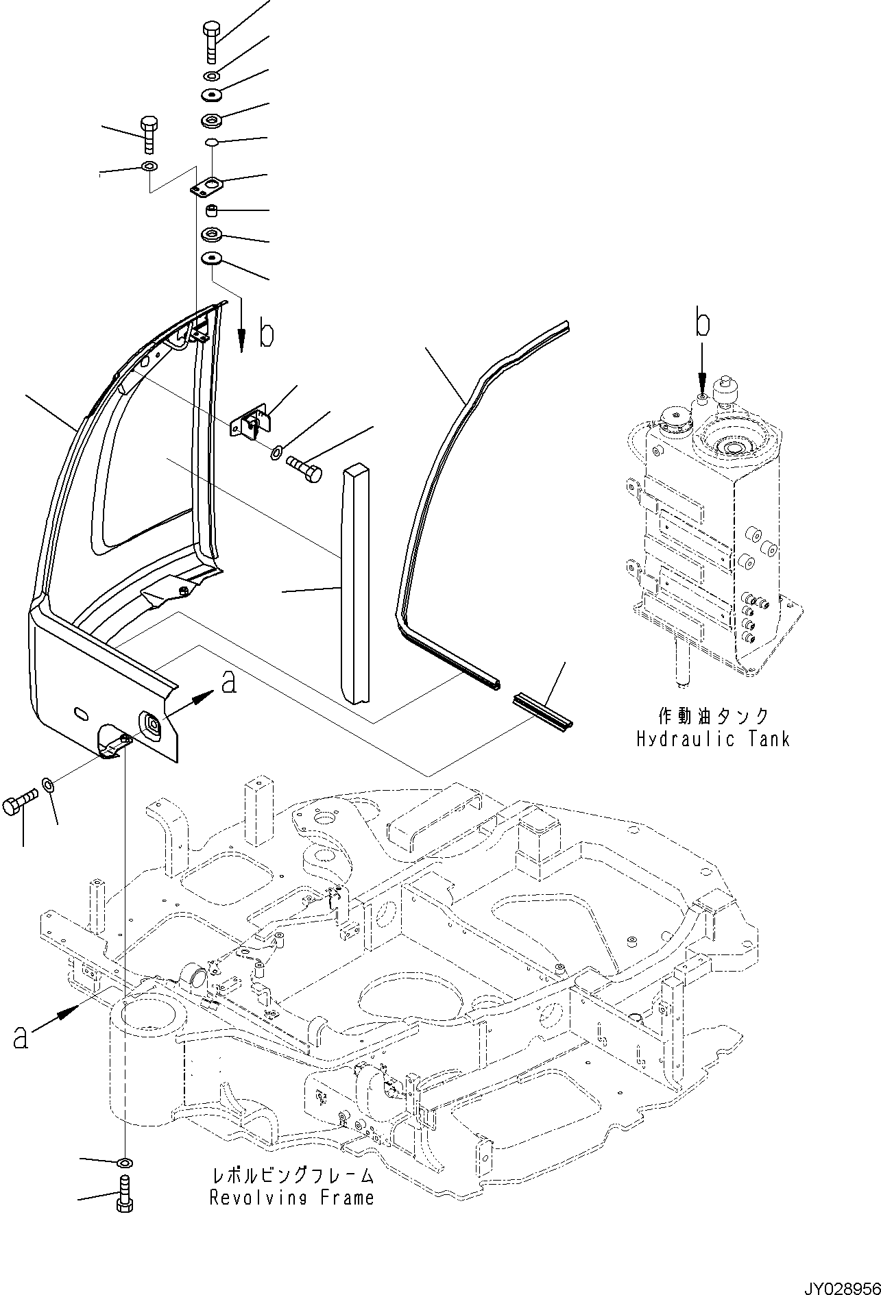 Excavators Komatsu / PC58MR-5E0 S/N F60001 AND UP(PC58MR5E) / RIGHT SIDE COVER, FRONT COVER(M1140-002001 : M1140-002001)