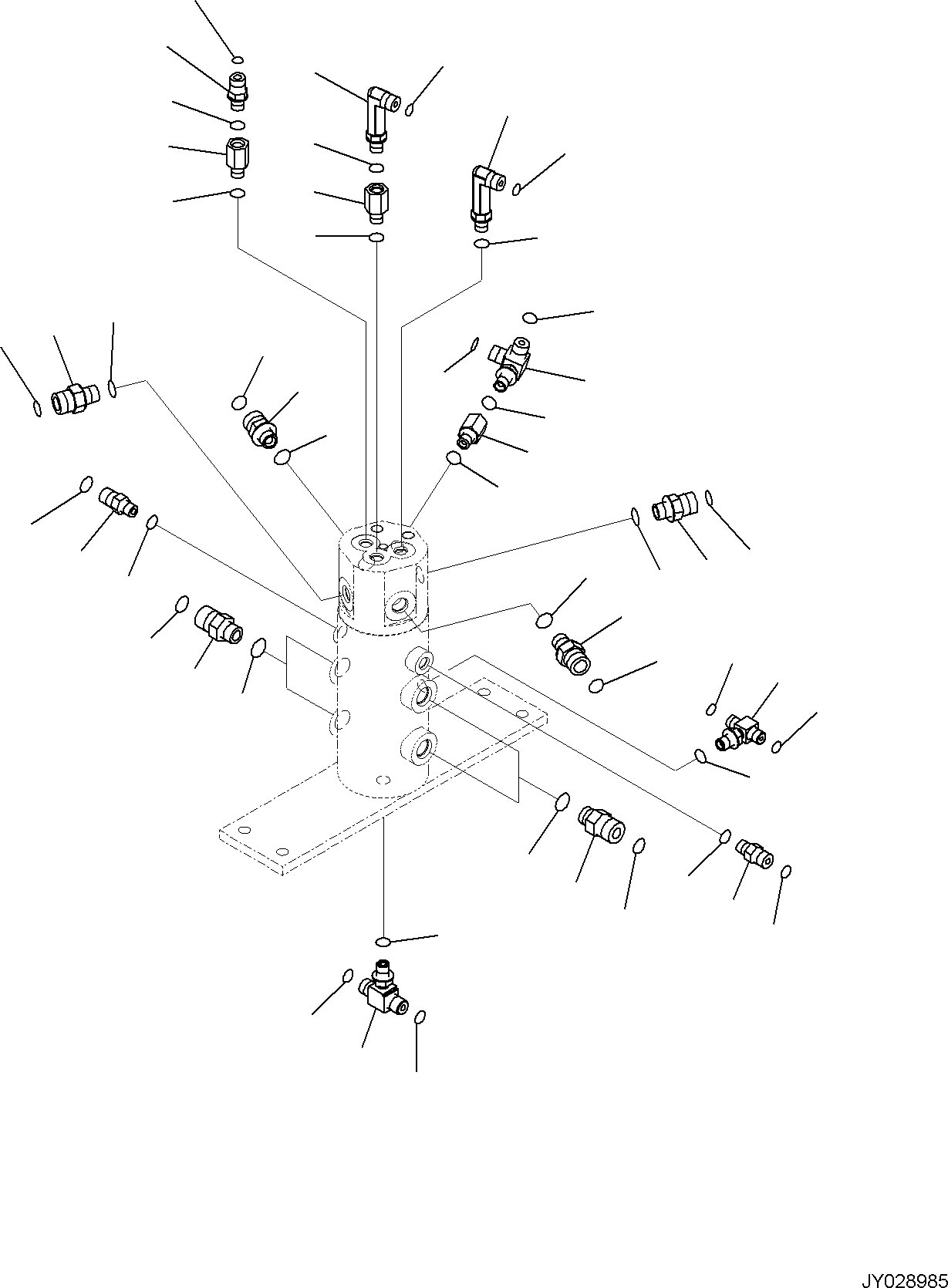 Excavators Komatsu / PC58MR-5E0 S/N F60001 AND UP(PC58MR5E) / TRACK FRAME, CONNECTING PARTS, SWIVEL JOINT(R1100-002003 : R1100-002003)
