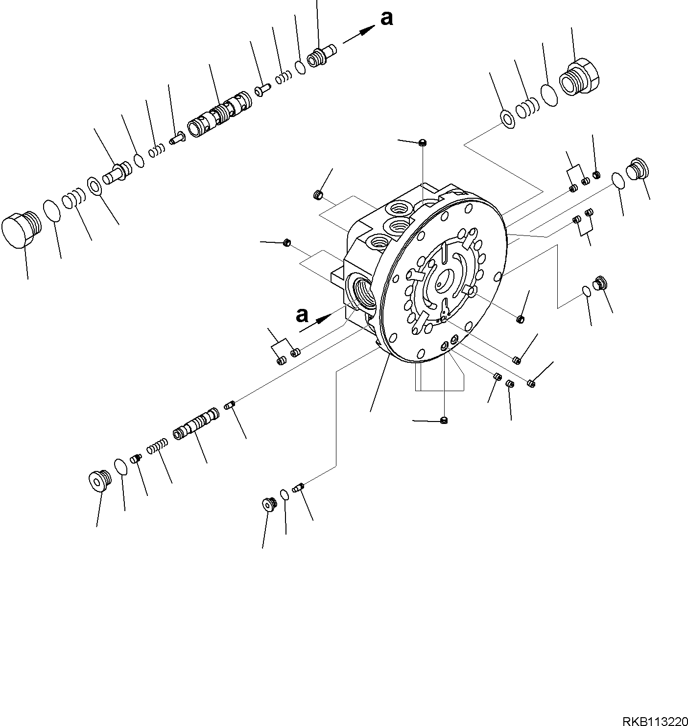 Excavators Komatsu / PC58MR-5E0 S/N F60001 AND UP(PC58MR5E) / TRACK FRAME, INNER PARTS, TRAVEL MOTOR (3/3)(R1100-002008 : R1100-002008)