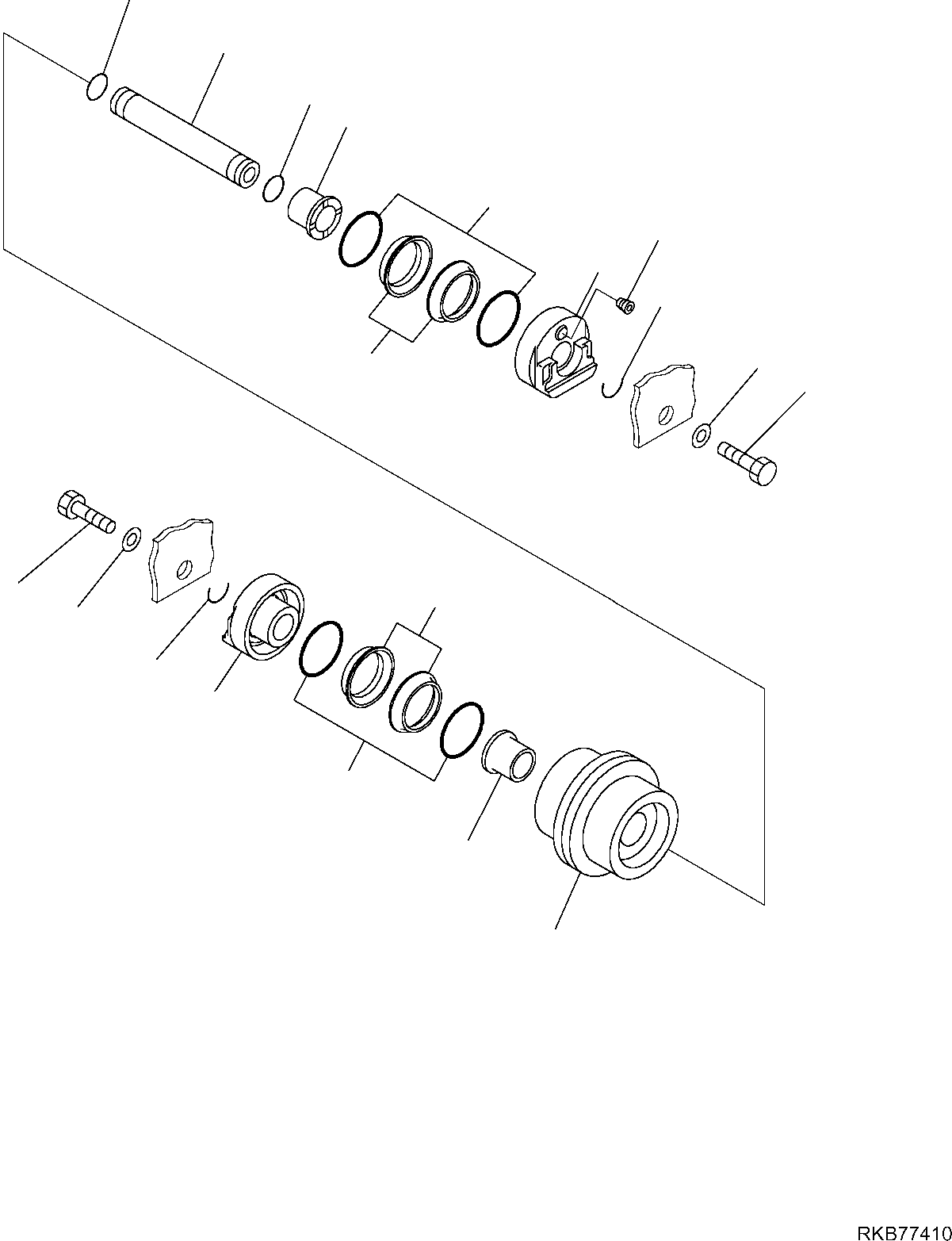 Excavators Komatsu / PC58MR-5E0 S/N F60001 AND UP(PC58MR5E) / TRACK FRAME, TRACK ROLLER(R1100-002012 : R1100-002012)