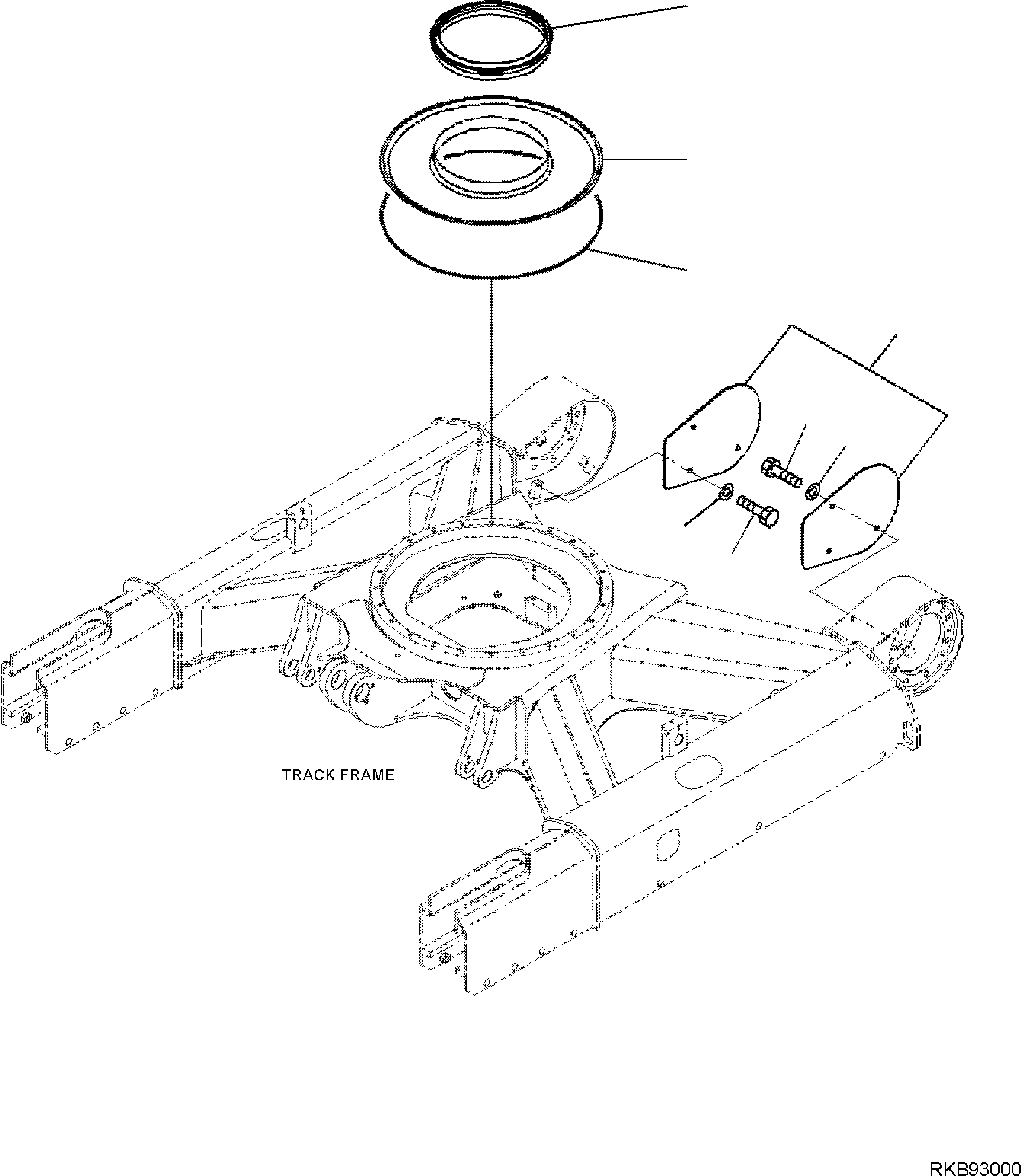 Excavators Komatsu / PC58MR-5E0 S/N F60001 AND UP(PC58MR5E) / TRACK FRAME, TRACK FRAME COVER(R1100-002015 : R1100-002015)
