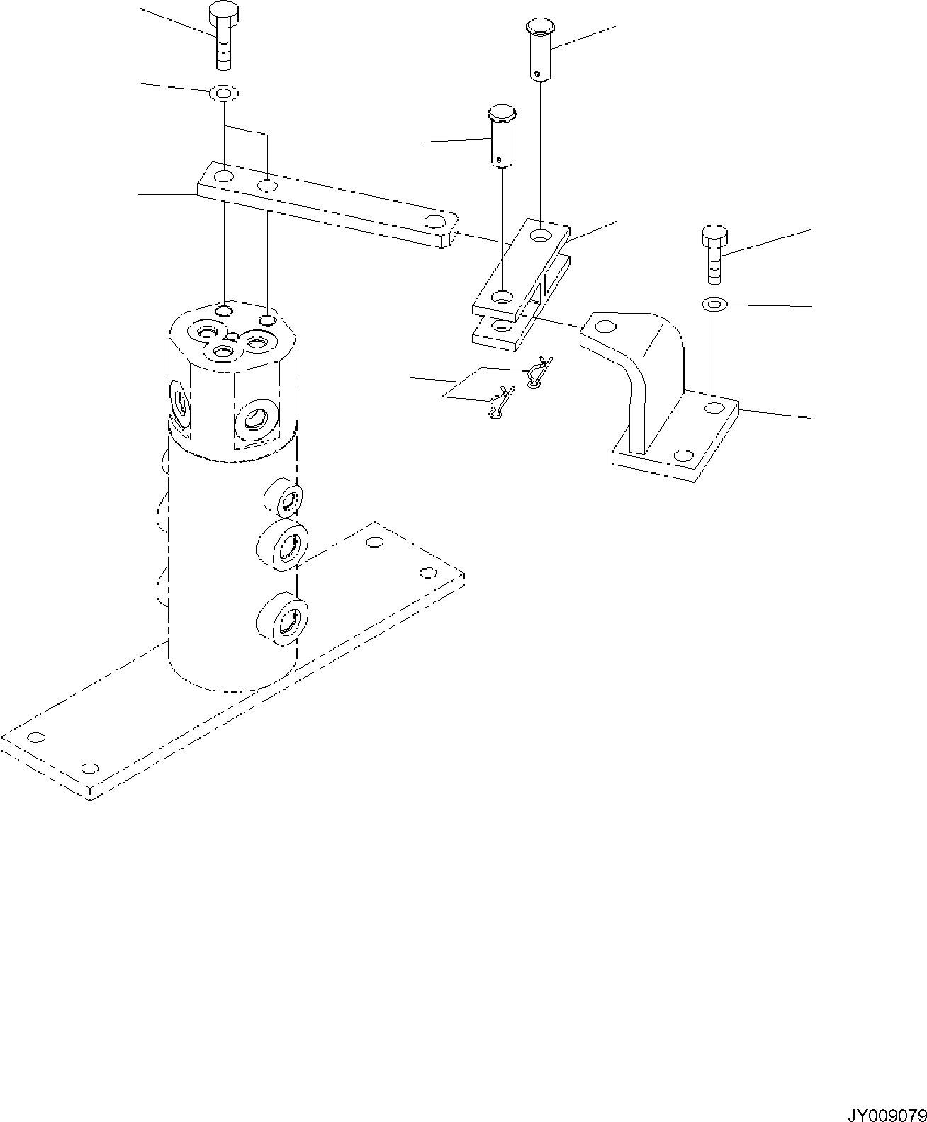 Excavators Komatsu / PC58MR-5E0 S/N F60001 AND UP(PC58MR5E) / TRACK FRAME, SWIVEL JOINT MOUNTING(R1100-002017 : R1100-002017)
