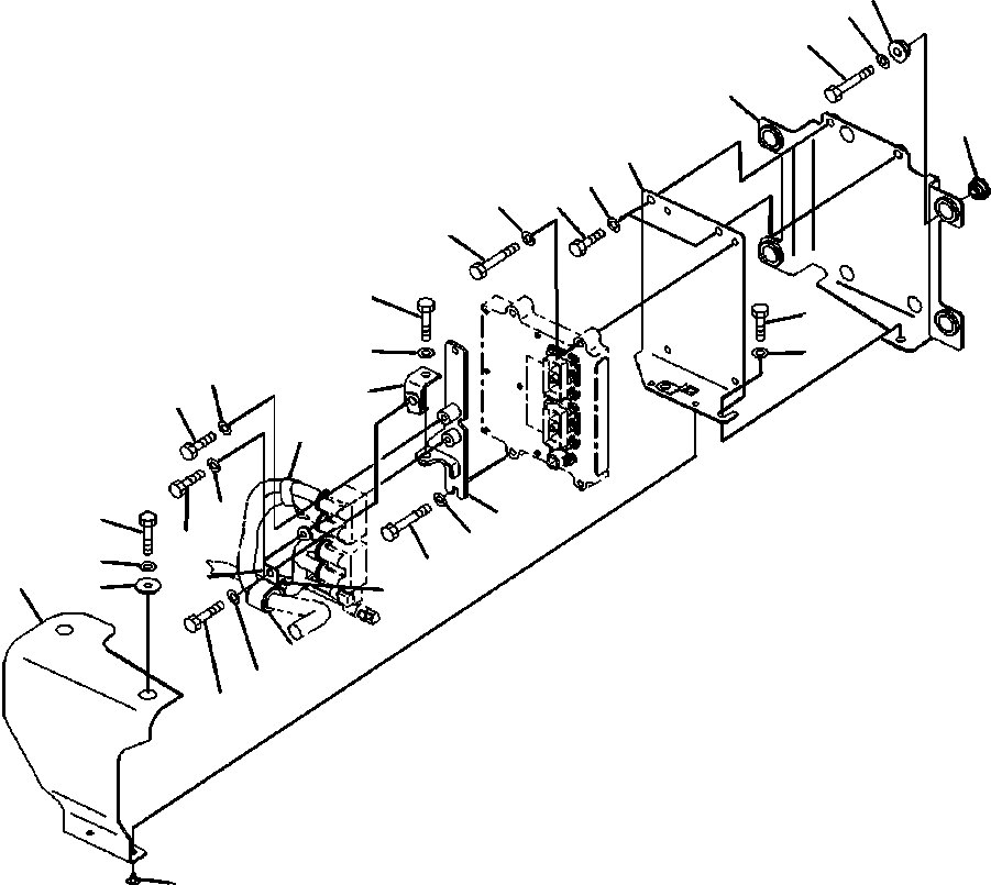 Excavators Komatsu / PC88MR-8 S/N A90001-UP(PC88MR8) / E0200-003002 ENGINE CONTROLLER MOUNTING(E-011 : E0200-003002)