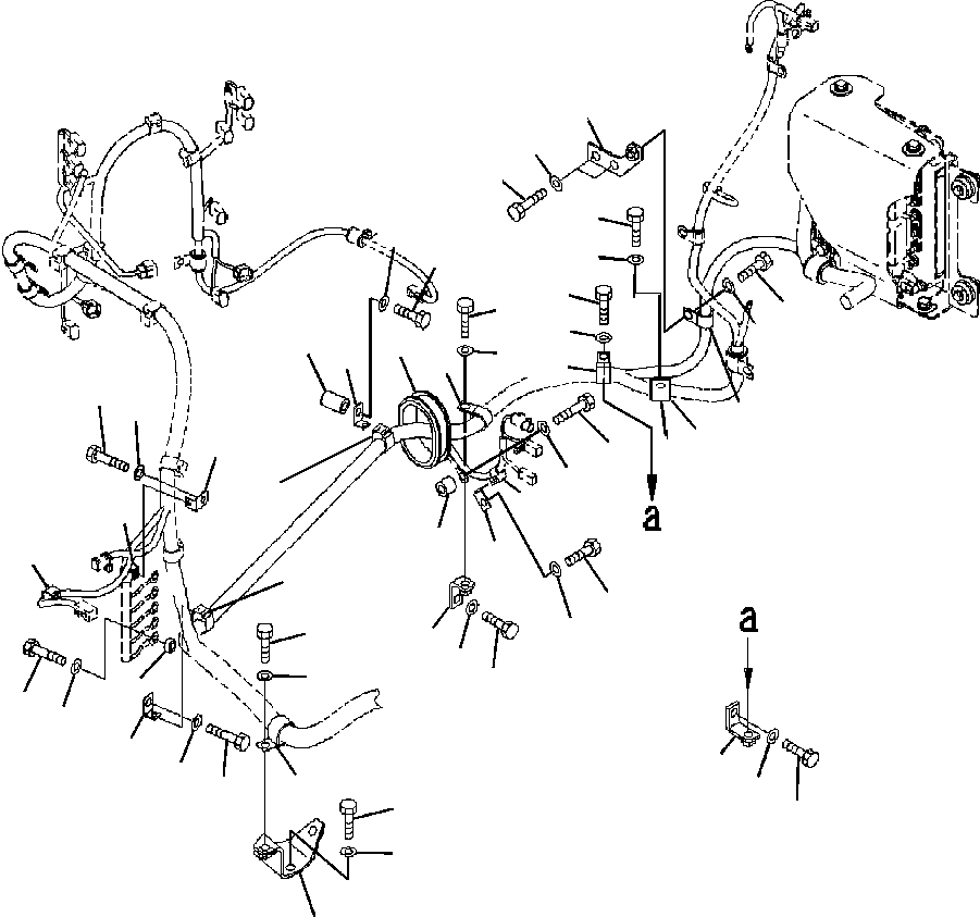 Excavators Komatsu / PC88MR-8 S/N A90001-UP(PC88MR8) / E0200-003004 REVOLVING FRAME HARNESS MOUNTING(E-015 : E0200-003004)