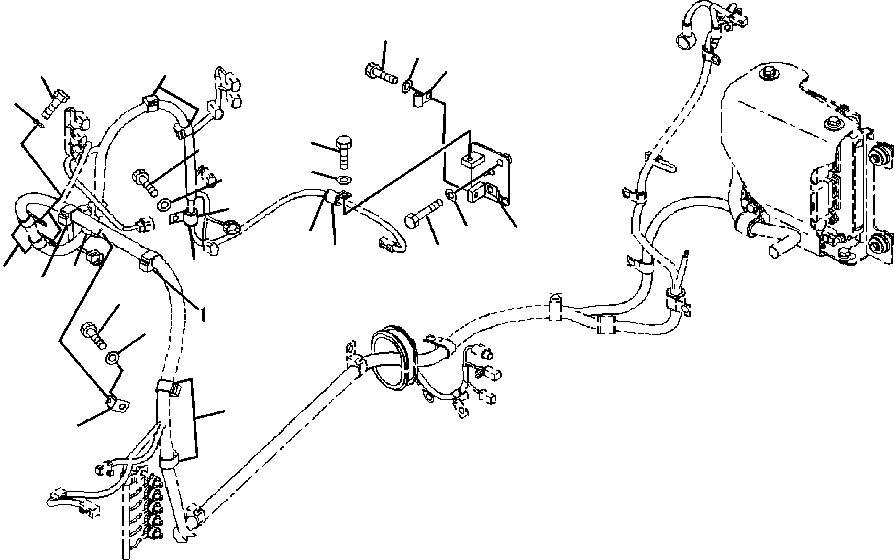 Excavators Komatsu / PC88MR-8 S/N A90001-UP(PC88MR8) / E0200-003005 CONTROL VALVE WIRING HARNESS MOUNTING(E-019 : E0200-003005)