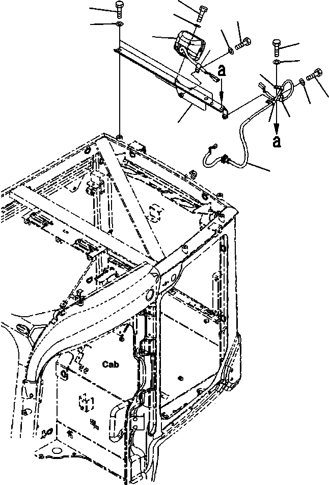 Excavators Komatsu / PC88MR-8 S/N A90001-UP(PC88MR8) / E0320-007001 WORKING LAMP ADDITIONAL REAR LAMP(E-039 : E0320-007001)