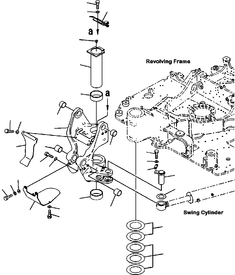 Excavators Komatsu / PC88MR-8 S/N A90001-UP(PC88MR8) / J1210-003001 BOOM SWING BRACKET(J-005 : J1210-003001)
