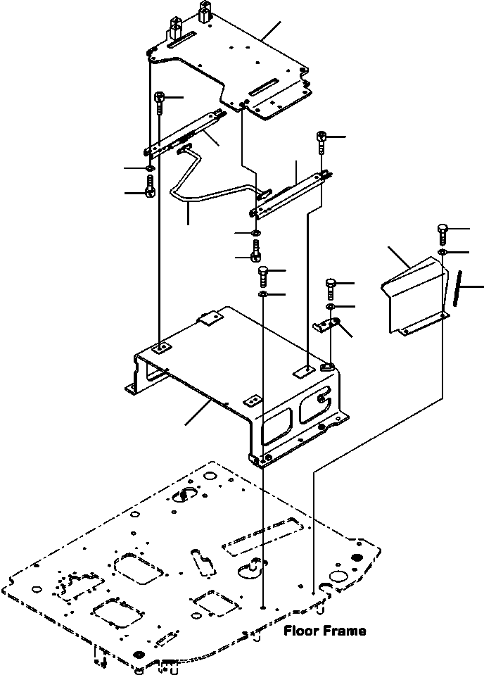 Excavators Komatsu / PC88MR-8 S/N A90001-UP(PC88MR8) / K0110-002001 OPERATORS SEAT BASE(K-003 : K0110-002001)