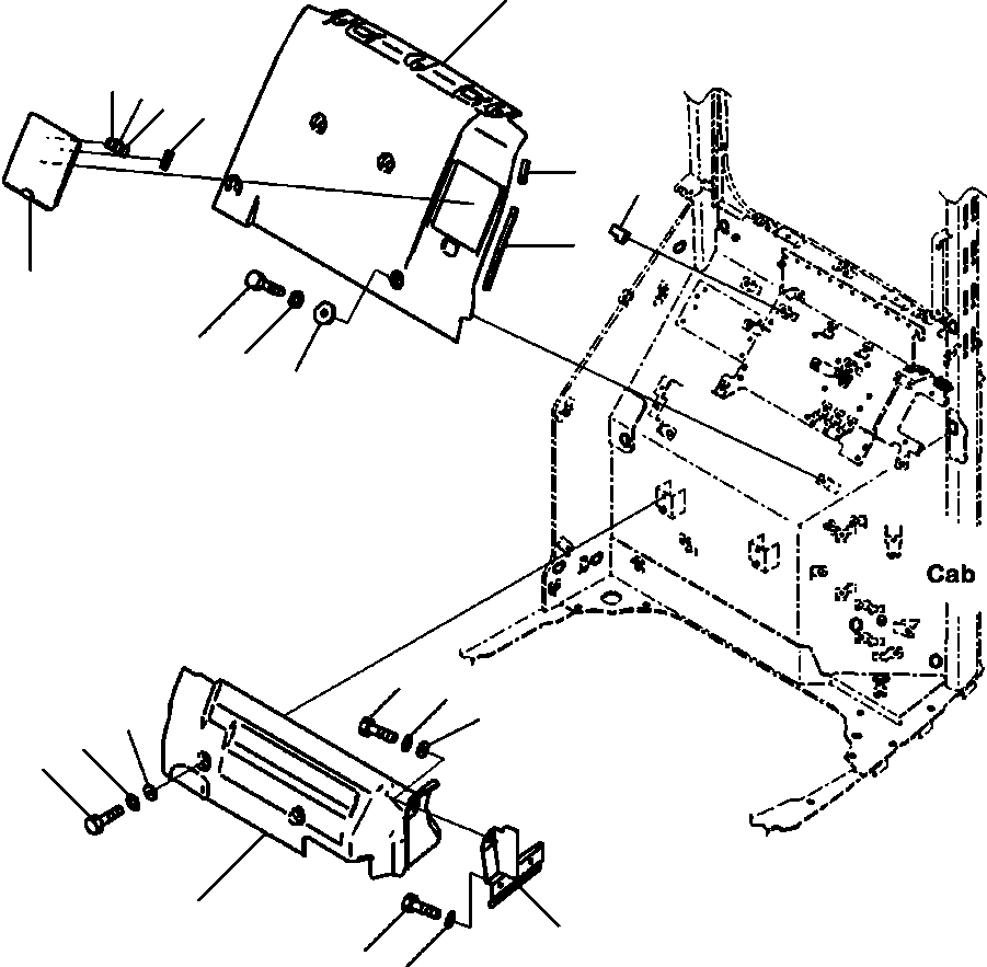 Excavators Komatsu / PC88MR-8 S/N A90001-UP(PC88MR8) / K0180-004001 OPERATOR CAB REAR COVER - STANDARD MACHINE(K-011 : K0180-004001)