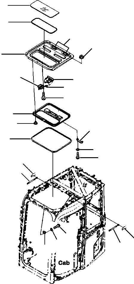 Excavators Komatsu / PC88MR-8 S/N A90001-UP(PC88MR8) / K0210-001004 OPERATOR CAB ROOF VENTILATOR - S/N A90001-A90048(K-021 : K0210-001004)