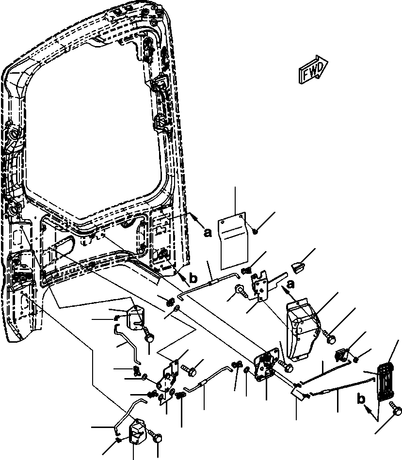 Excavators Komatsu / PC88MR-8 S/N A90001-UP(PC88MR8) / K0210-001006 OPERATOR CAB DOOR LOCK(K-029 : K0210-001006)
