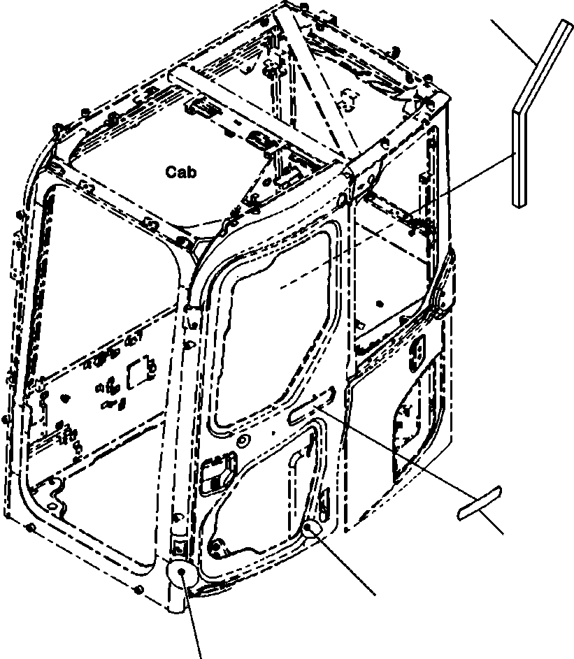 Excavators Komatsu / PC88MR-8 S/N A90001-UP(PC88MR8) / K0210-001015 OPERATOR CAB DECAL - KOMATSU LOGO(K-049 : K0210-001015)