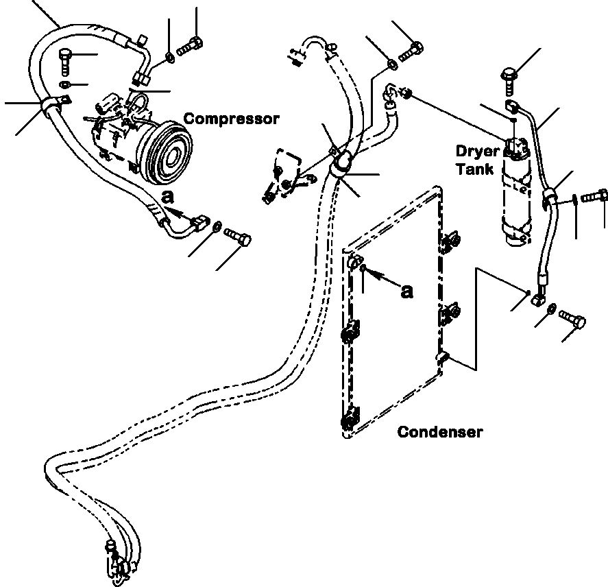 Excavators Komatsu / PC88MR-8 S/N A90001-UP(PC88MR8) / K0700-001003 AIR CONDITIONING PIPING(K-071 : K0700-001003)